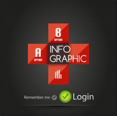 Vector industrical square metallic infographic N2