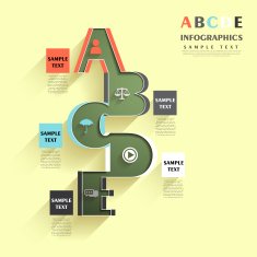 abstract alphabet infographics