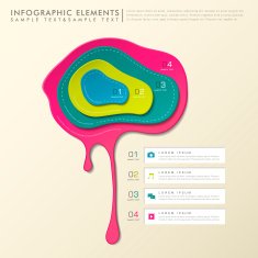 3d abstract pigment infographics