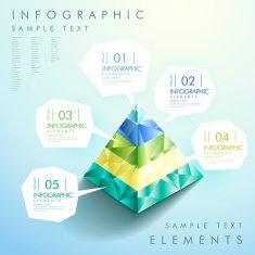 abstract pyramid infographics N6