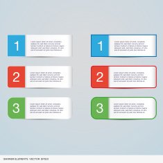 colorful info banner elements N3