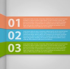 Design template numbered banners Vector illustration
