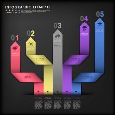 abstract 3d paper infographics N112