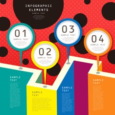 flat design abstract infographics N5