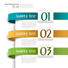 vector abstract 3d paper infographics N100
