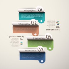 vector abstract 3d paper infographics N101