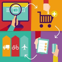 Vector internet shopping infographics