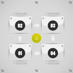 Glass infographic banners N2