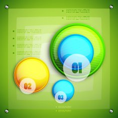Glossy circle infographic background