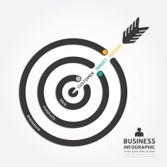 infographics vector business arrow design customer target N2