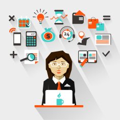 Flat design Businesswoman N2