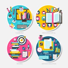 flat design concepts for education N2
