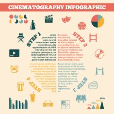 Cinema infographics print poster