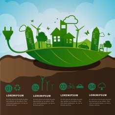 Save friendly eco power concept infographic