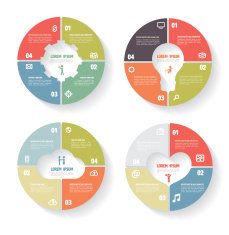Vector circle infographic set N2