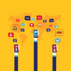 Social network concept Global communication infographic