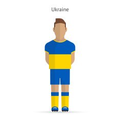 Ukraine football player Soccer uniform N2