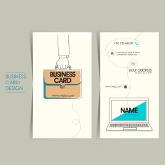 office style vector business card set N2