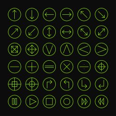 Thin icons set for web Line arrows Design elements