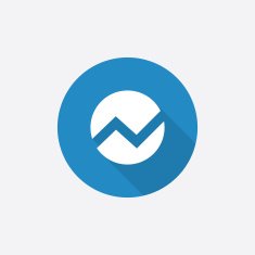 circle diagram Flat Blue Simple Icon with long shadow N3