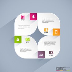 Flat infographics vector design template
