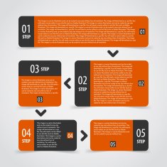 Infographics options banner steps set N10