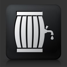 Black Square Button with Barrel