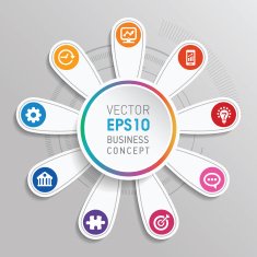 Optional star circle - Business Concept