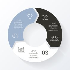 Vector line circle arrows infographic Template for cycle diagram graph N6