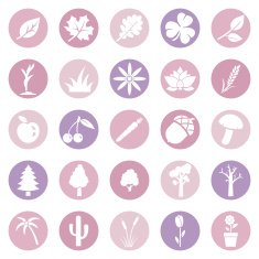 Vector Set of Plants Icons N10