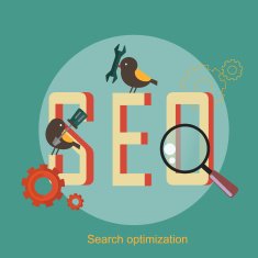 Search optimization SEO concept Flat style