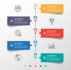 Design clean number banners timeline graphic or website Vector e N7