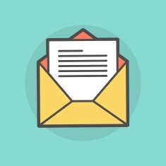 opened envelope with message