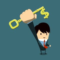 Businessman with key N2