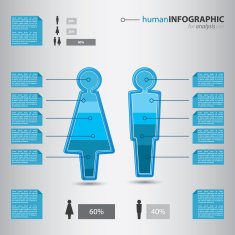 Business info graphic with human figurines