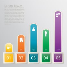 Design number banners template graphic or website layout N42