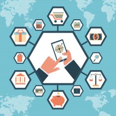Management of money - vector illustration