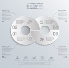 abstract 3d paper infographics N121