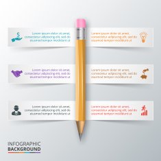 Vector pencil for infographic N2