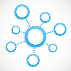 Abstract network with circles N2