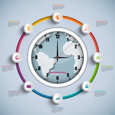Abstract 3D paper Infographic N92