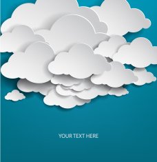 white cloud on blue background vector illustration N2