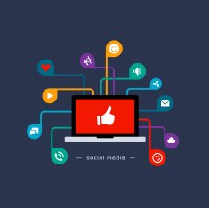Social media flat design