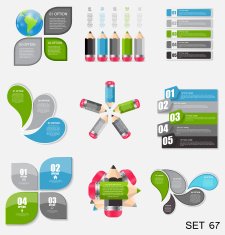 Collection of Infographic Templates for Business Vector Illustration eps10 N3