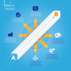 Business Infographic Timeline style with original icons