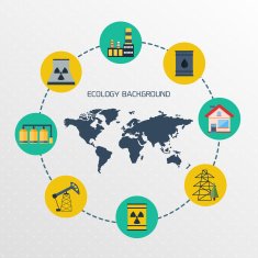 Flat ecology infographic background N5
