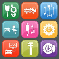 Set of car service icons N13