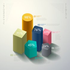 vector abstract 3d cube infographics N8