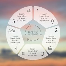 Circle line infographic Template for cycle diagram graph presentation and N38