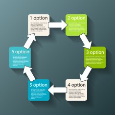Modern vector info graphic for business project N297